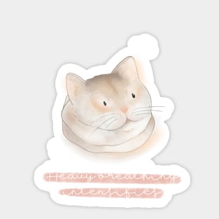 Heavy breathing cat Sticker